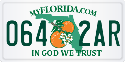 FL license plate 0642AR