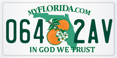 FL license plate 0642AV