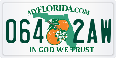 FL license plate 0642AW