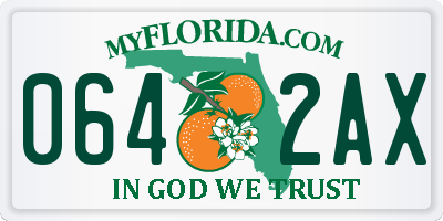 FL license plate 0642AX