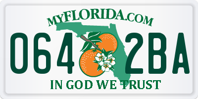 FL license plate 0642BA