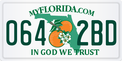 FL license plate 0642BD