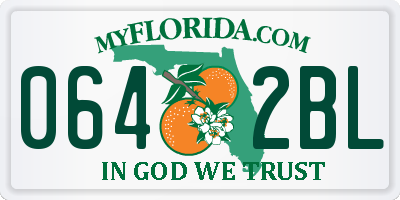 FL license plate 0642BL