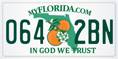FL license plate 0642BN