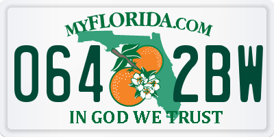 FL license plate 0642BW