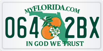 FL license plate 0642BX