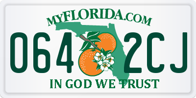 FL license plate 0642CJ