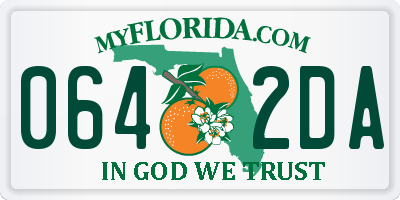 FL license plate 0642DA