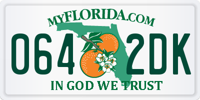 FL license plate 0642DK
