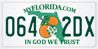 FL license plate 0642DX