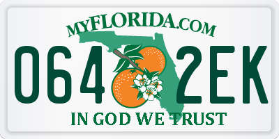 FL license plate 0642EK