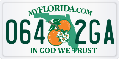 FL license plate 0642GA