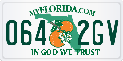 FL license plate 0642GV