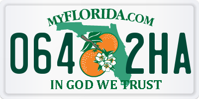 FL license plate 0642HA