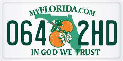FL license plate 0642HD