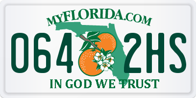 FL license plate 0642HS