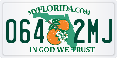 FL license plate 0642MJ