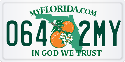 FL license plate 0642MY