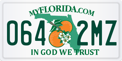 FL license plate 0642MZ