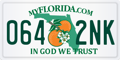 FL license plate 0642NK