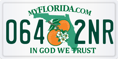 FL license plate 0642NR