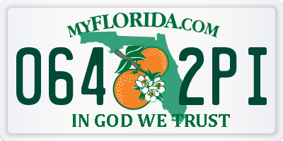FL license plate 0642PI