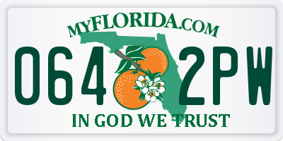 FL license plate 0642PW