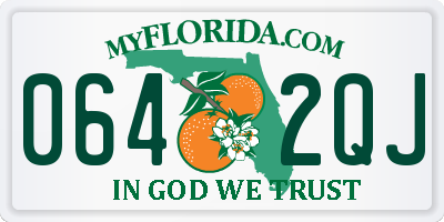 FL license plate 0642QJ