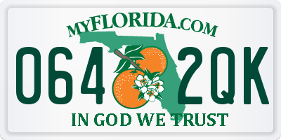 FL license plate 0642QK