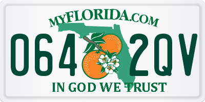 FL license plate 0642QV