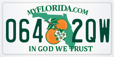 FL license plate 0642QW
