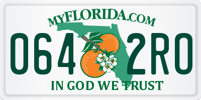 FL license plate 0642RO