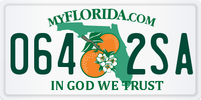FL license plate 0642SA