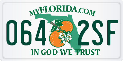 FL license plate 0642SF