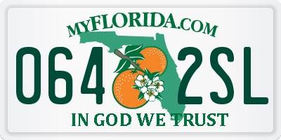 FL license plate 0642SL