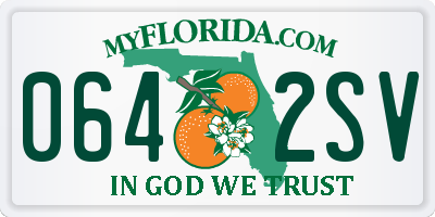 FL license plate 0642SV