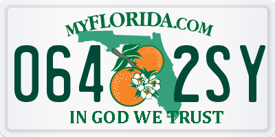 FL license plate 0642SY
