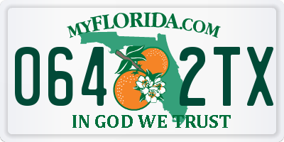 FL license plate 0642TX