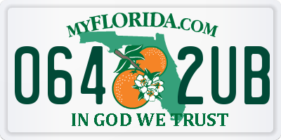 FL license plate 0642UB