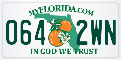 FL license plate 0642WN