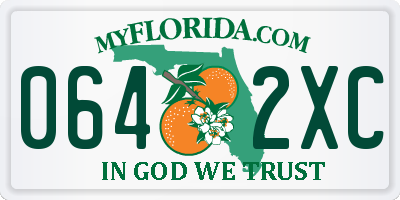 FL license plate 0642XC
