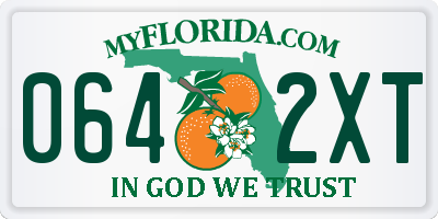 FL license plate 0642XT