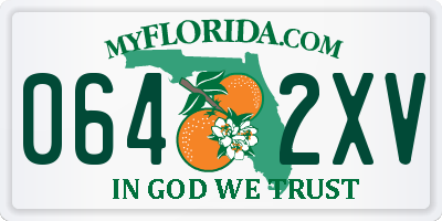 FL license plate 0642XV