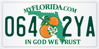 FL license plate 0642YA