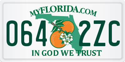 FL license plate 0642ZC
