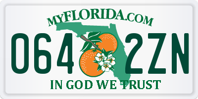 FL license plate 0642ZN