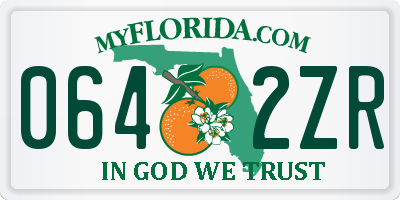 FL license plate 0642ZR