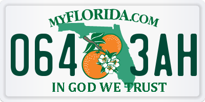 FL license plate 0643AH