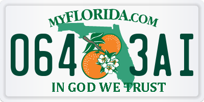 FL license plate 0643AI