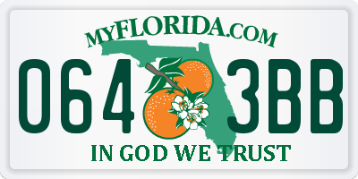 FL license plate 0643BB